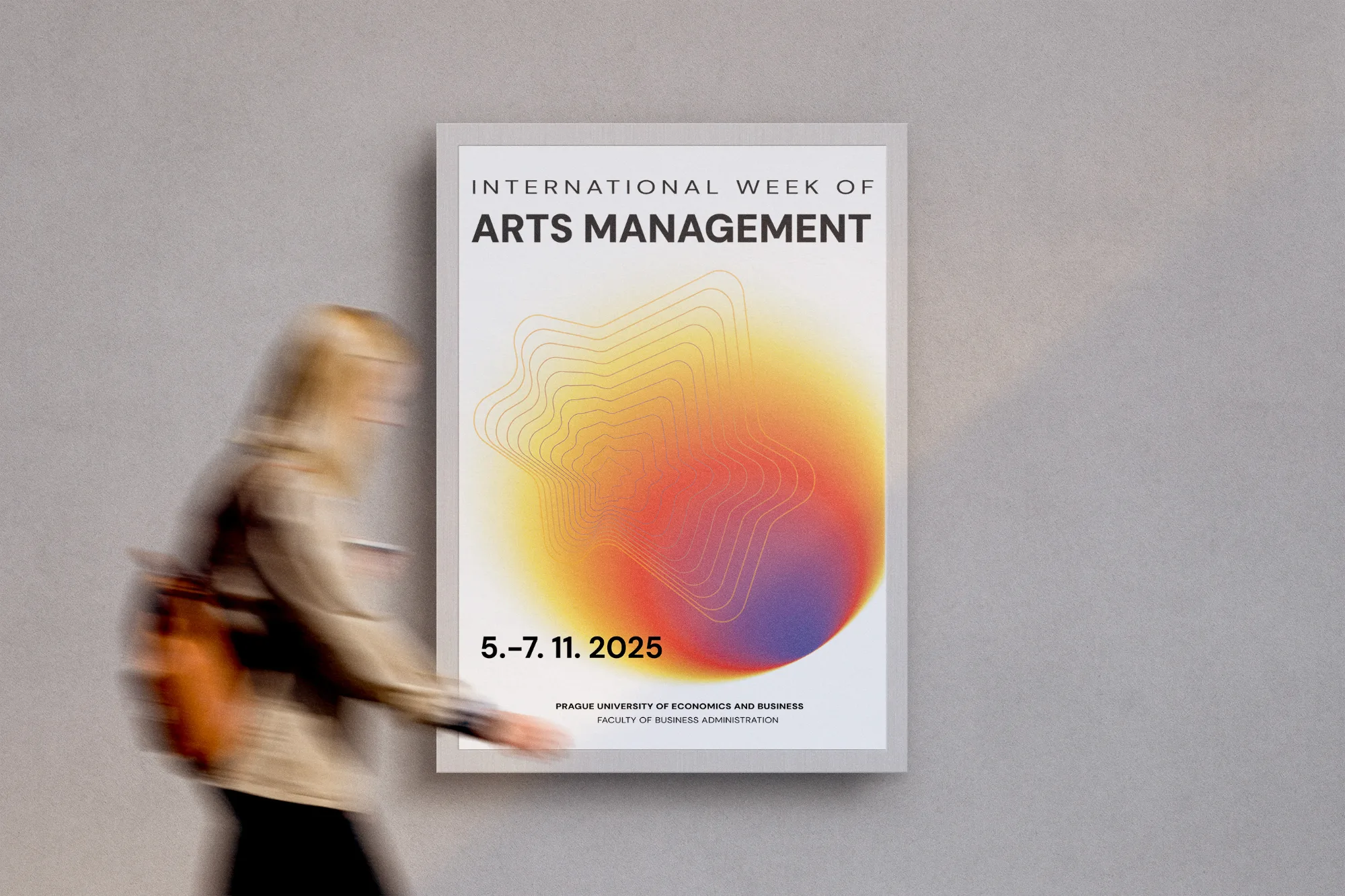 návrh plakátu na akci VŠE - Internacional week of Arts management