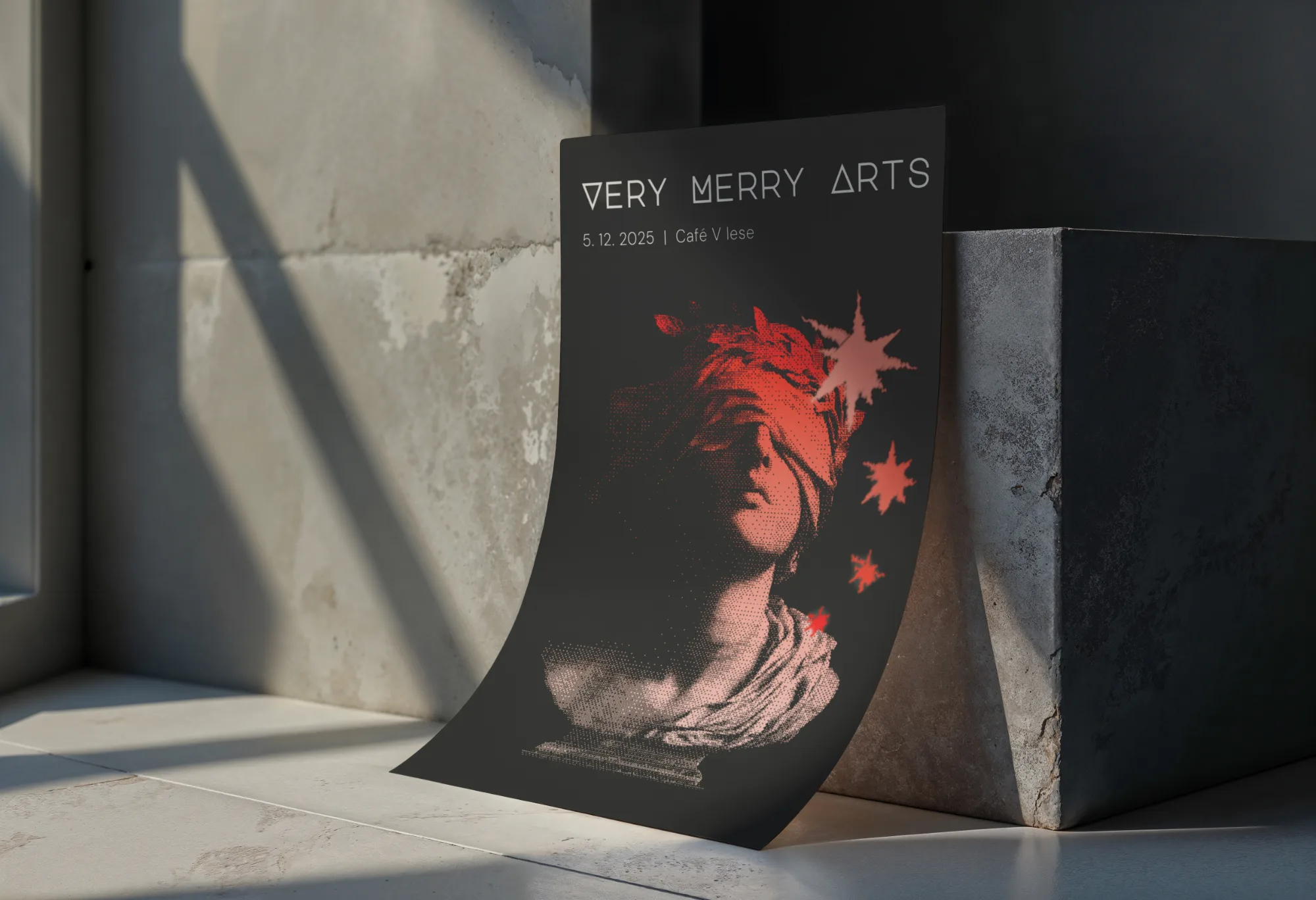 návrh plakátu na akci VŠE - Very Merry Arts